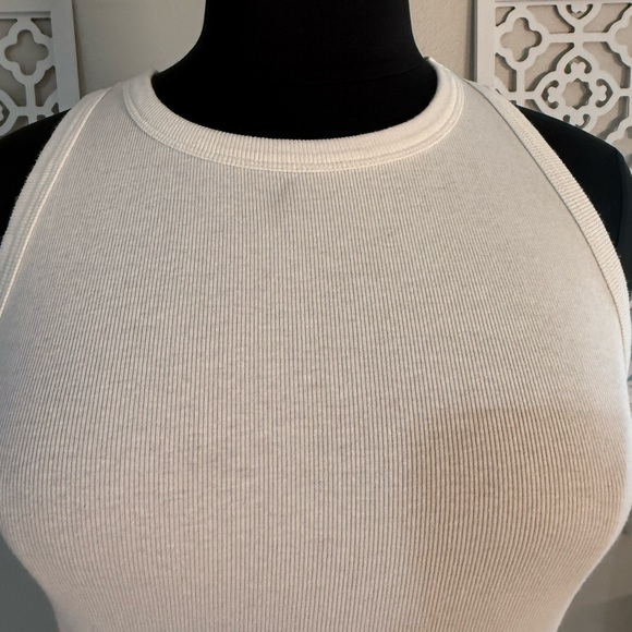 White Ribbed Tank Top - Picture 5 of 10
